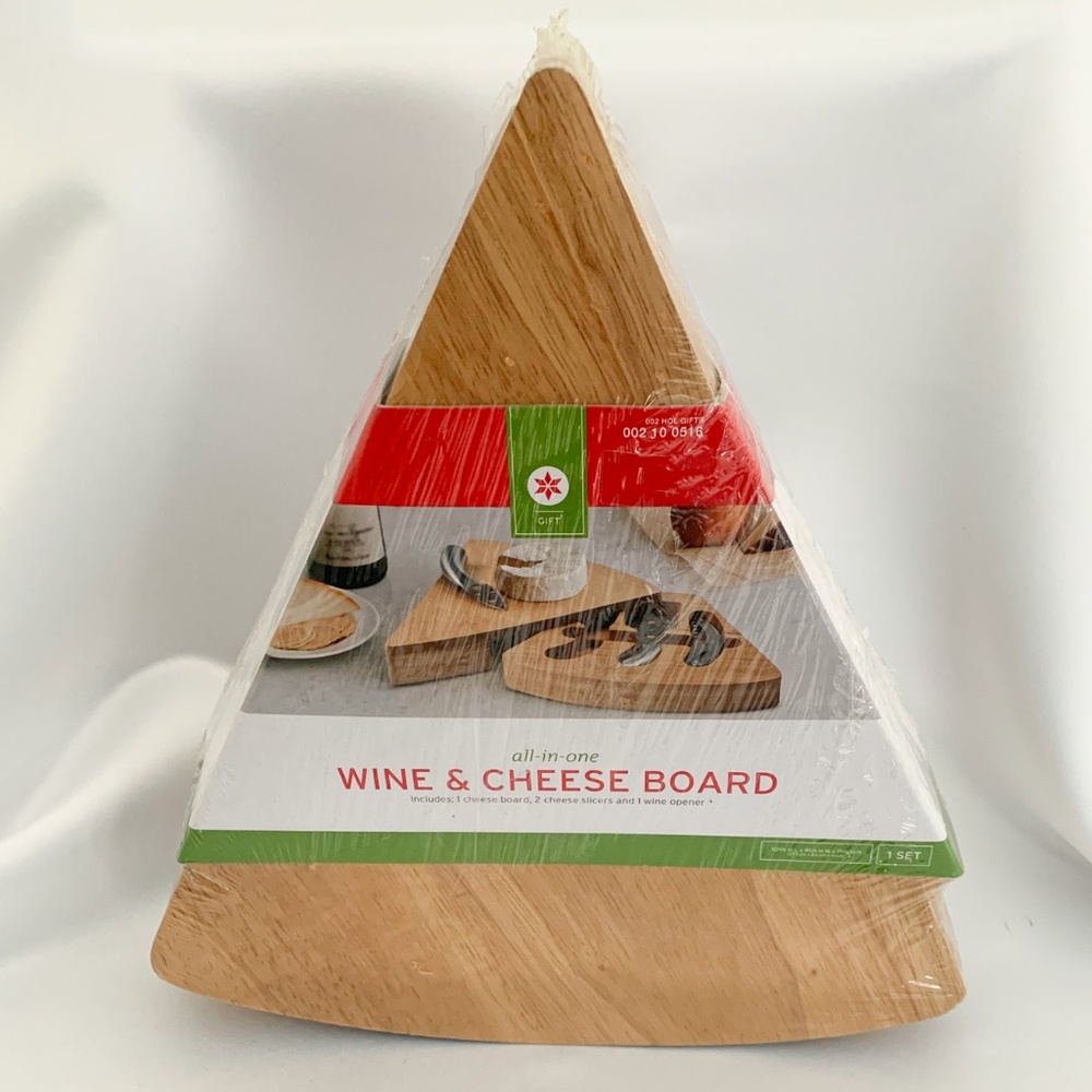 New Wine🍷 & 🧀 Cheese Board with slicers and wine opener